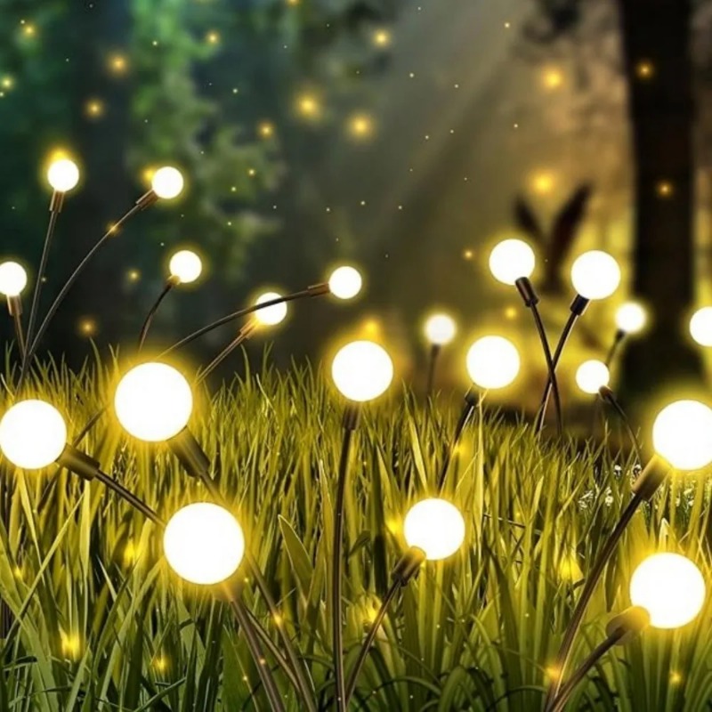 Lighting Decor - Outdoor Solar Firefly Lights,10LED Ball String