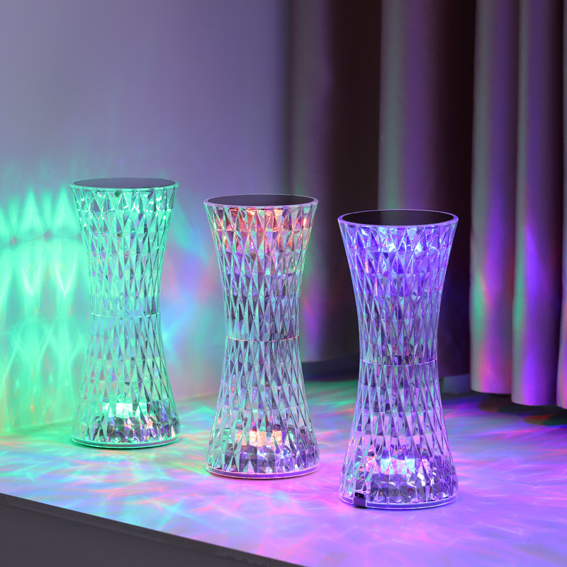 Lighting Decor - Crystal Bedside Table Lamps Xmas Acrylic