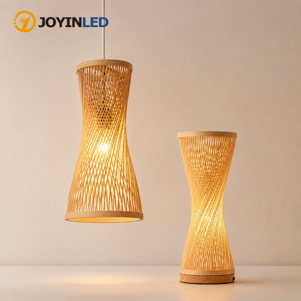 Japanese Lighting Decor - JOYINLED Japanese Style Bamboo Pendant Lamp