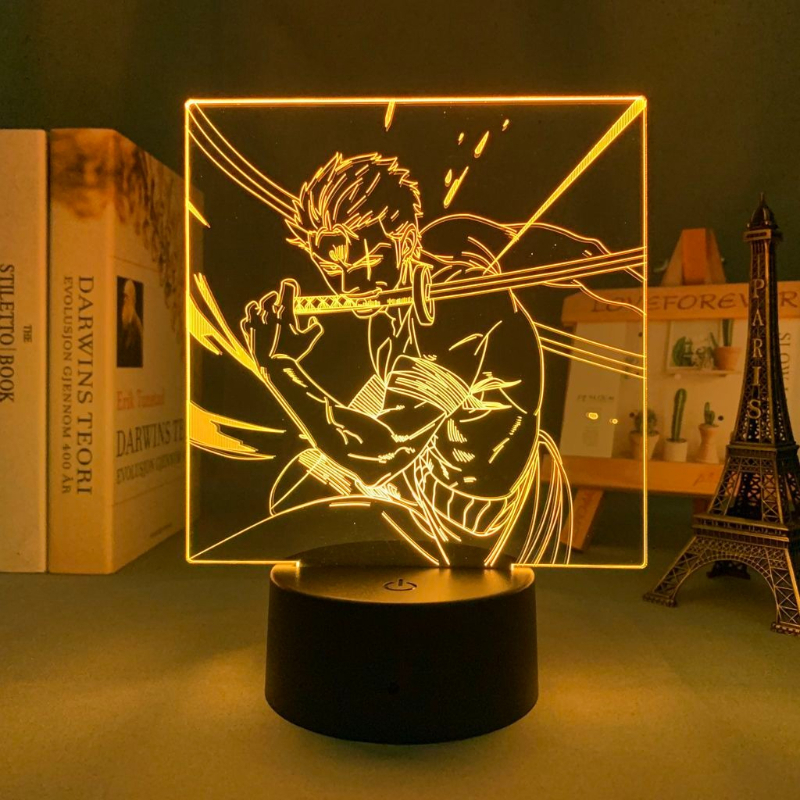 Lighting Decor Items - One Piece Roronoa Zoro Anime Cartoon