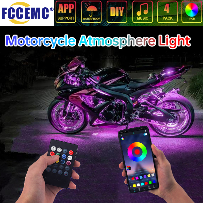 Lighting Bolt Decor - APP LED Motorcycle Car Atmosphere Foot