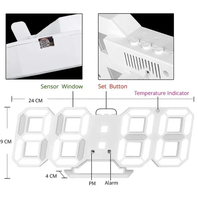 Decoration for Bedroom 3D Digi - Lighting Home Decor Wall Clocks avis et prix