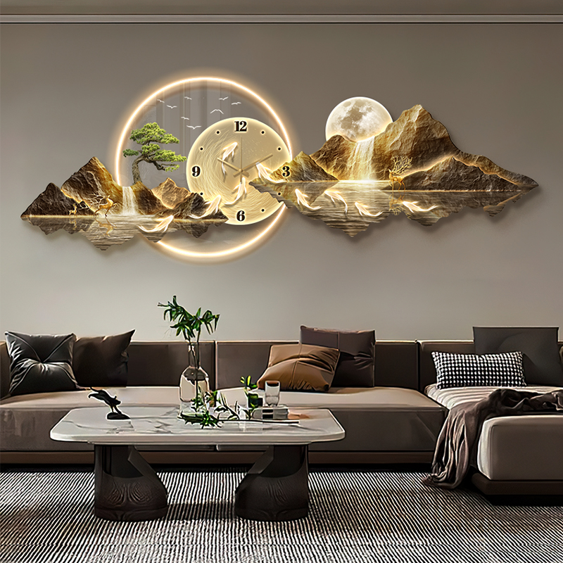 Luxury Light Wall clock Living - Lighting Home Decor Wall Clocks avis et prix