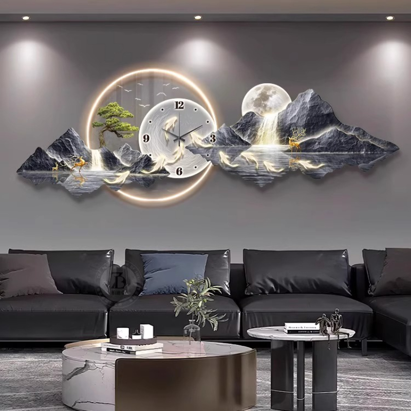Luxury Light Wall clock Living - Lighting Home Decor Wall Clocks avis et prix