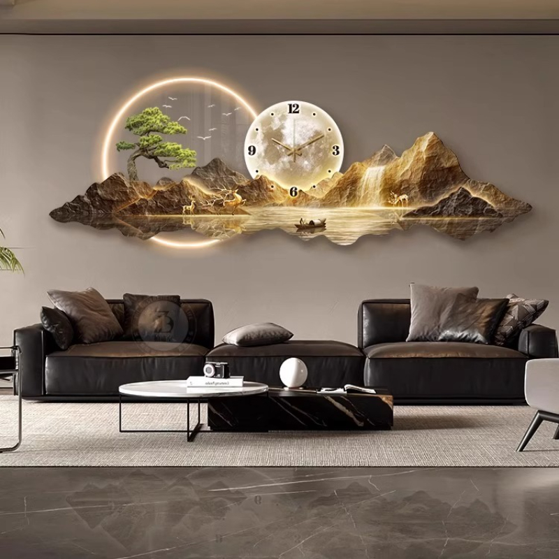 Luxury Light Wall clock Living - Lighting Home Decor Wall Clocks avis et prix