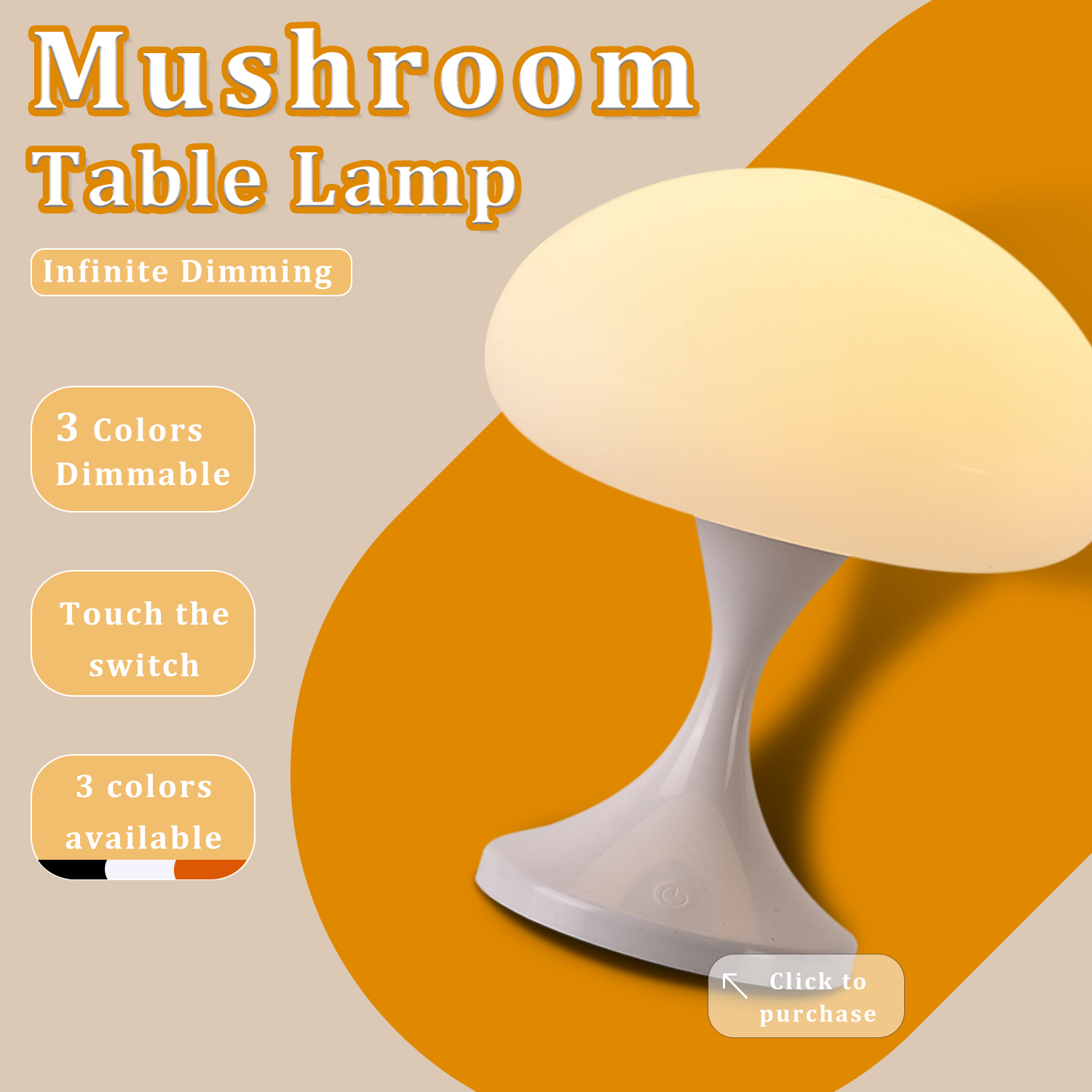USB Rechargeable Mushroom Lamp - Mushroom Table Lamp avis et prix
