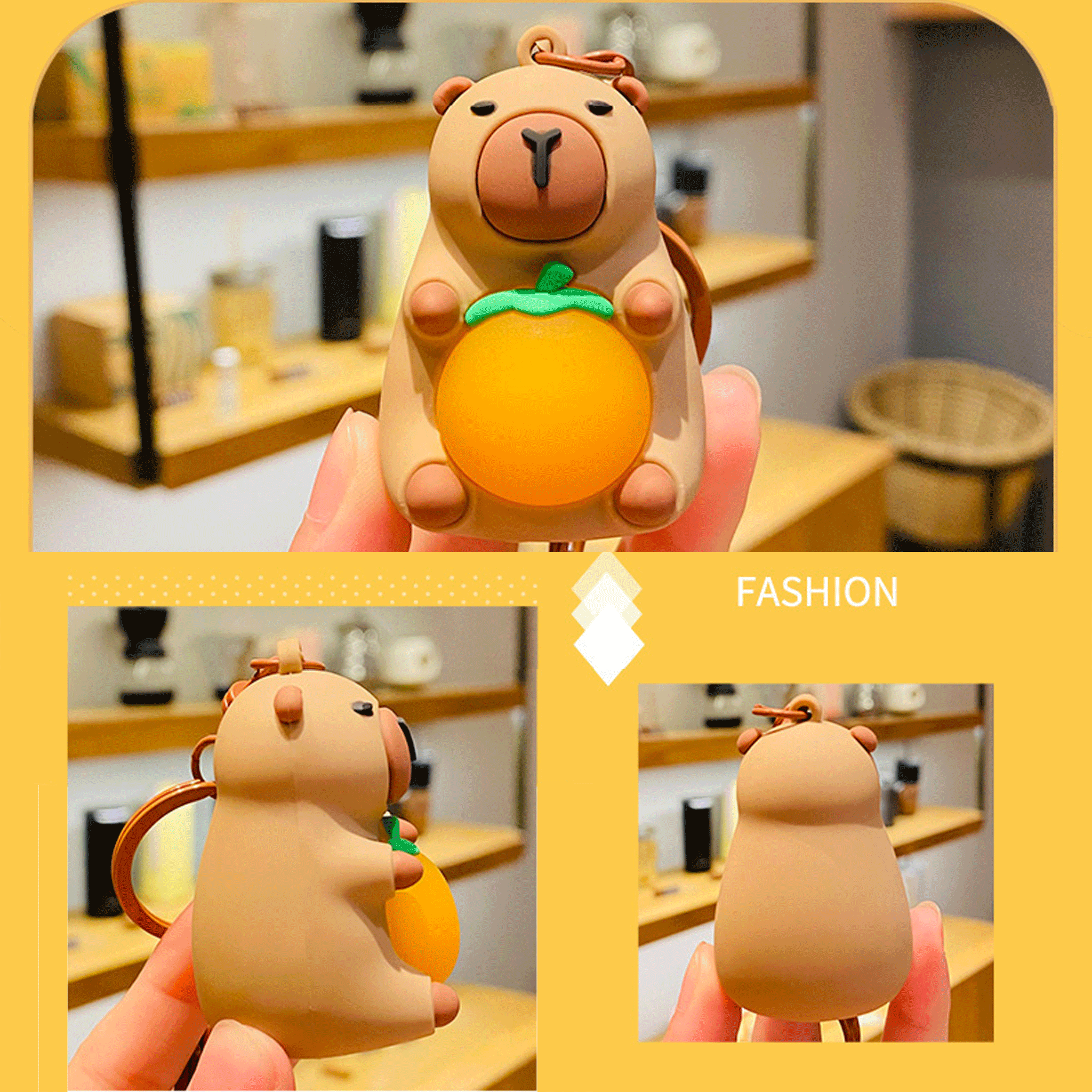 Simulation Capybara Doll Keych - Lighting Decor Items avis et prix