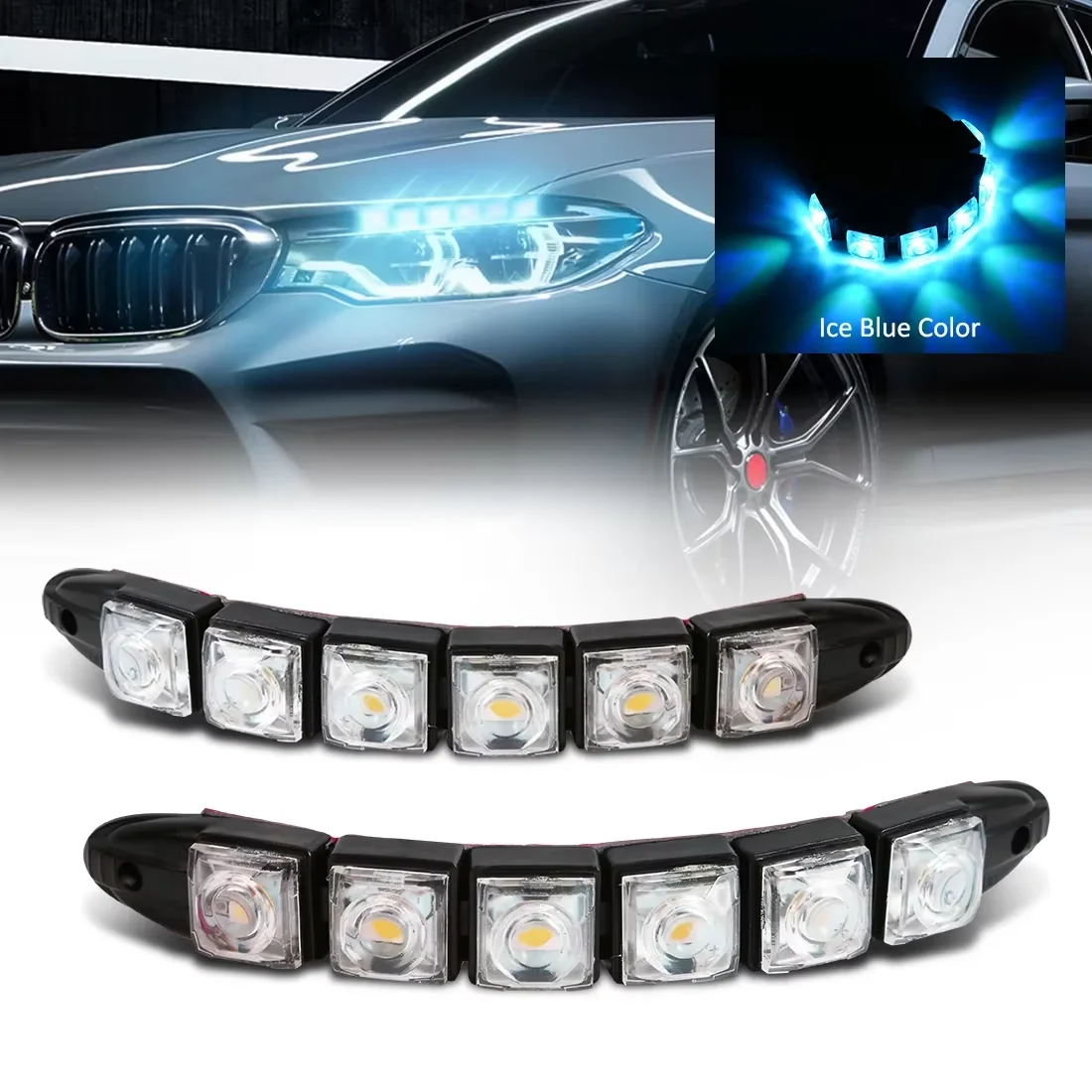 2PCS LED Waterproof DRL Light  - Lighting Bolt Decor avis et prix