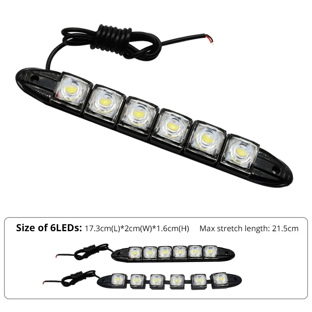 2PCS LED Waterproof DRL Light  - Lighting Bolt Decor avis et prix