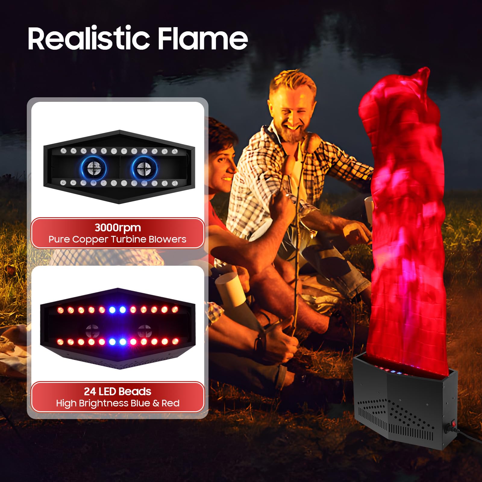 LED Silk Fire Flame Effect Lig - Lighting Effect Home Decor avis et prix