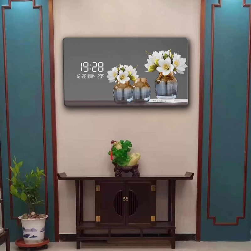 Large Size Flower Pattern Digi - Lighting Home Decor Wall Clocks avis et prix