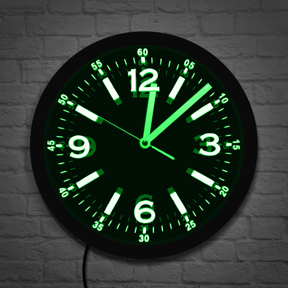 Modern Design LED Neon Light W - Lighting Home Decor Wall Clocks avis et prix