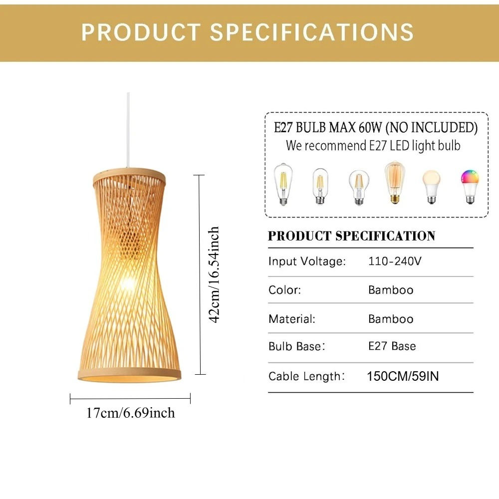 JOYINLED Japanese Style Bamboo - Japanese Lighting Decor avis et prix