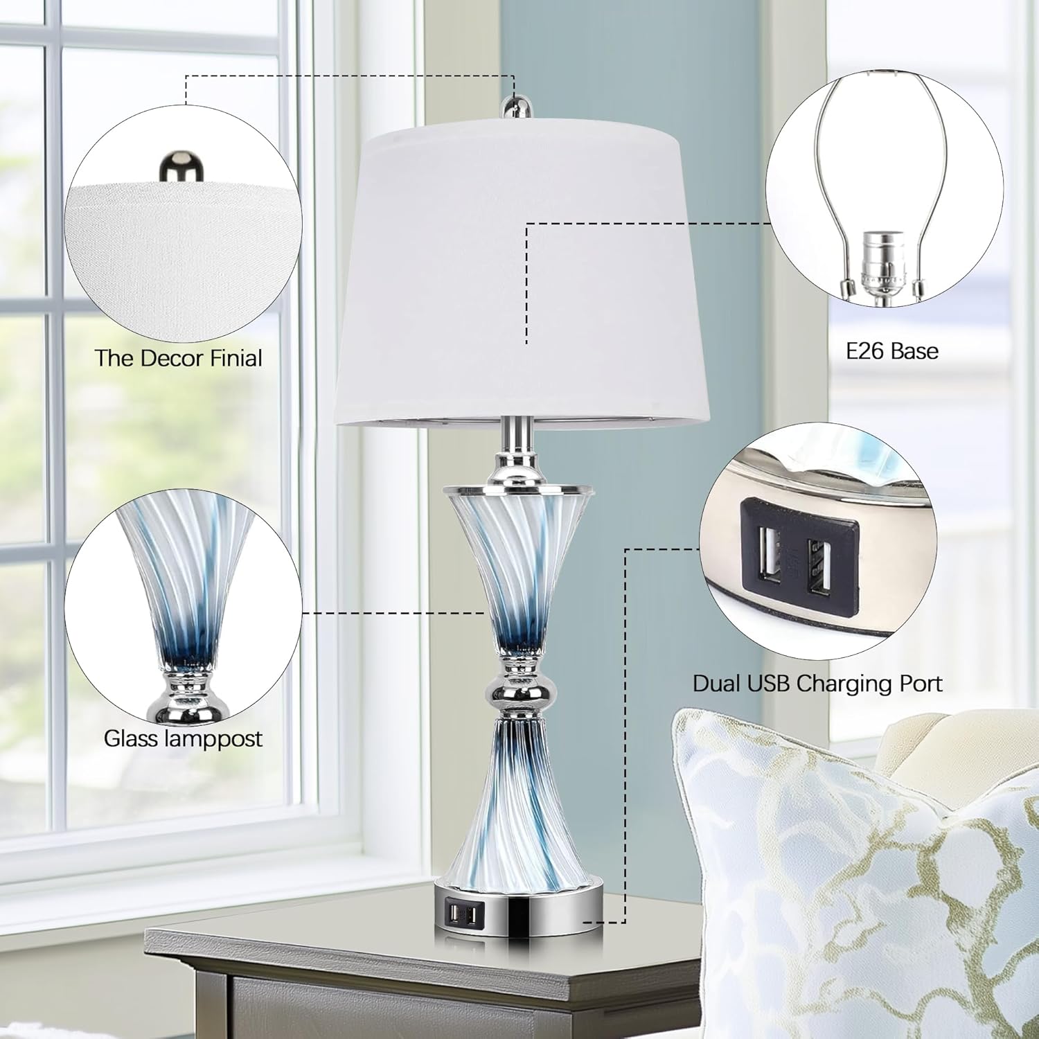 3-Way Dimmable Touch Glass Tab - Lighting Decor avis et prix