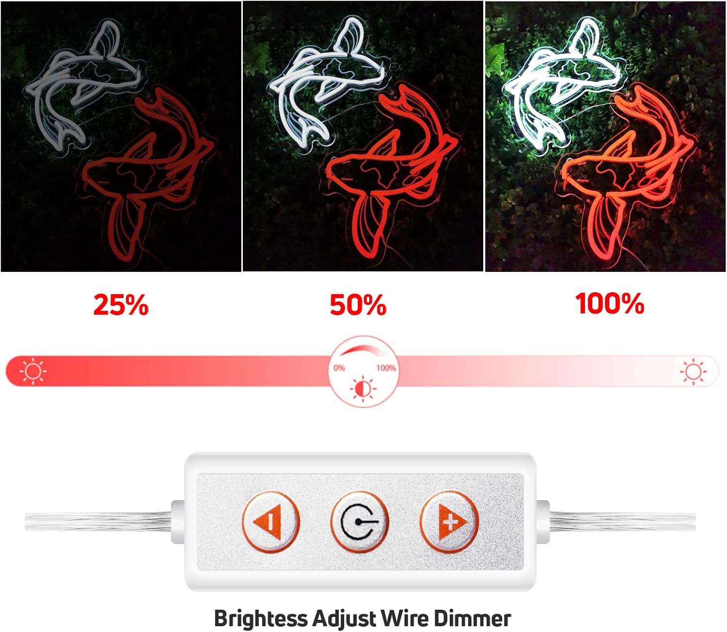 Koi Fish Neon Sign USB LED Neo - Japanese Lighting Decor avis et prix