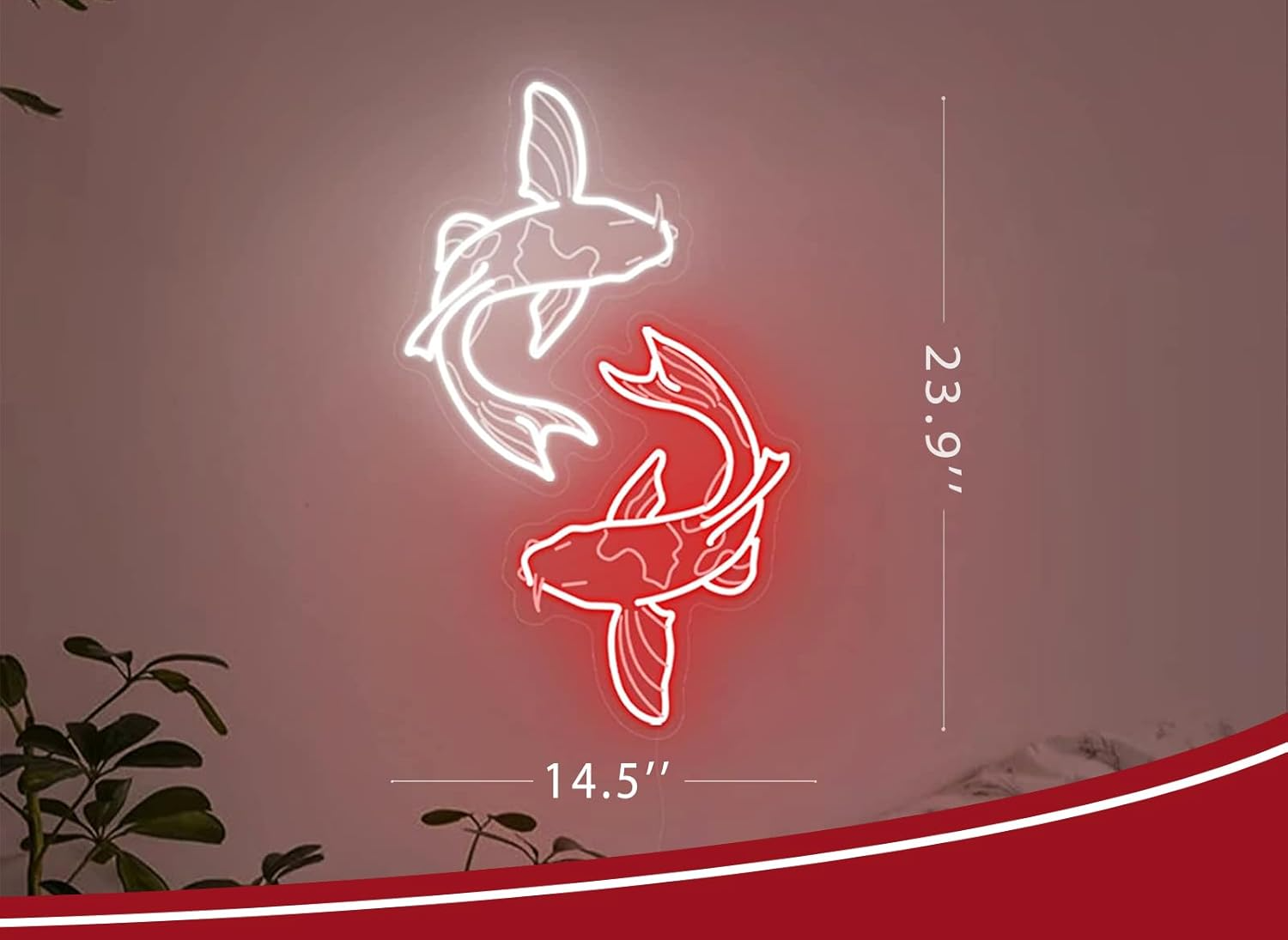 Koi Fish Neon Sign USB LED Neo - Japanese Lighting Decor avis et prix