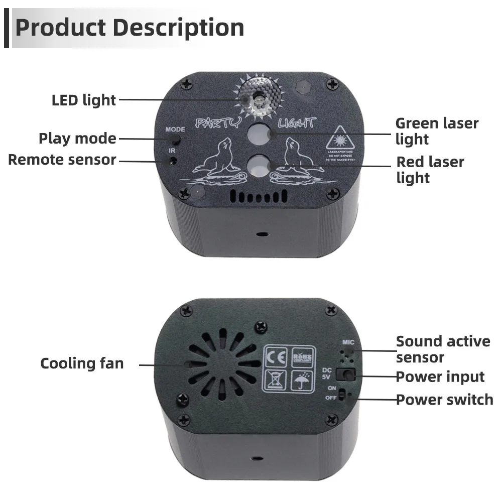 60 128 Modes Mini RGB LED Disc - Lighting Effect Home Decor avis et prix