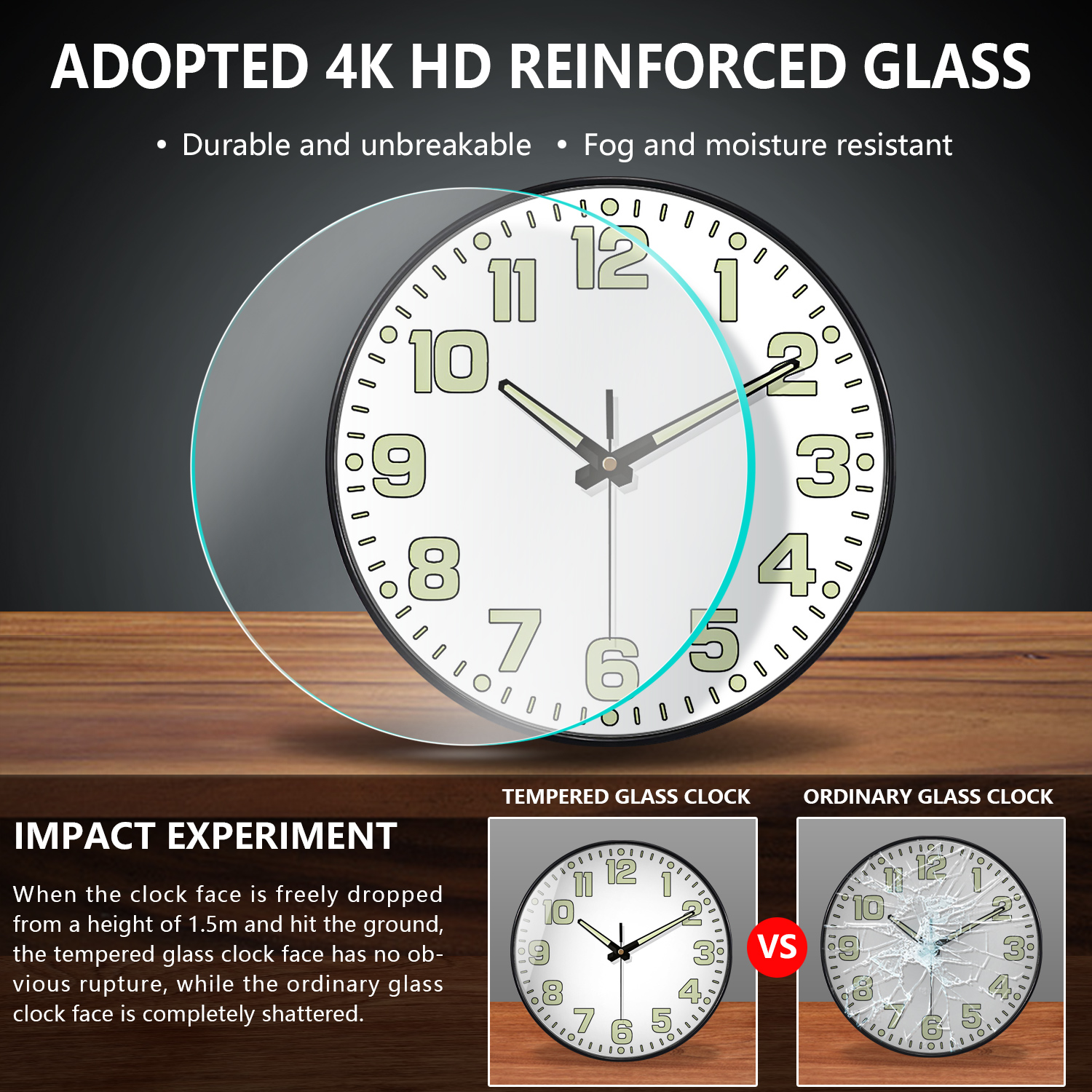Luminous Wall Clock Light In D - Lighting Home Decor Wall Clocks avis et prix
