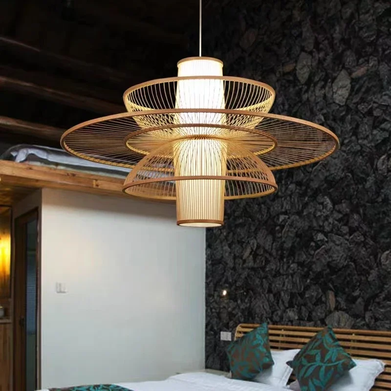 Rural Handmade Bamboo Weaving  - Japanese Lighting Decor avis et prix