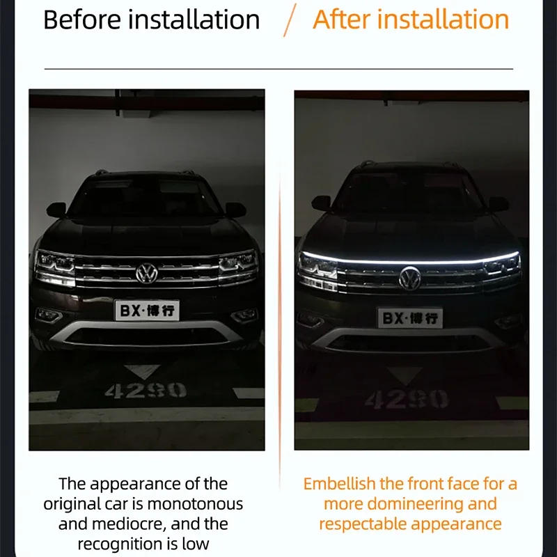 Dynamic Car LED Hood Light 12V - Lighting Bolt Decor avis et prix