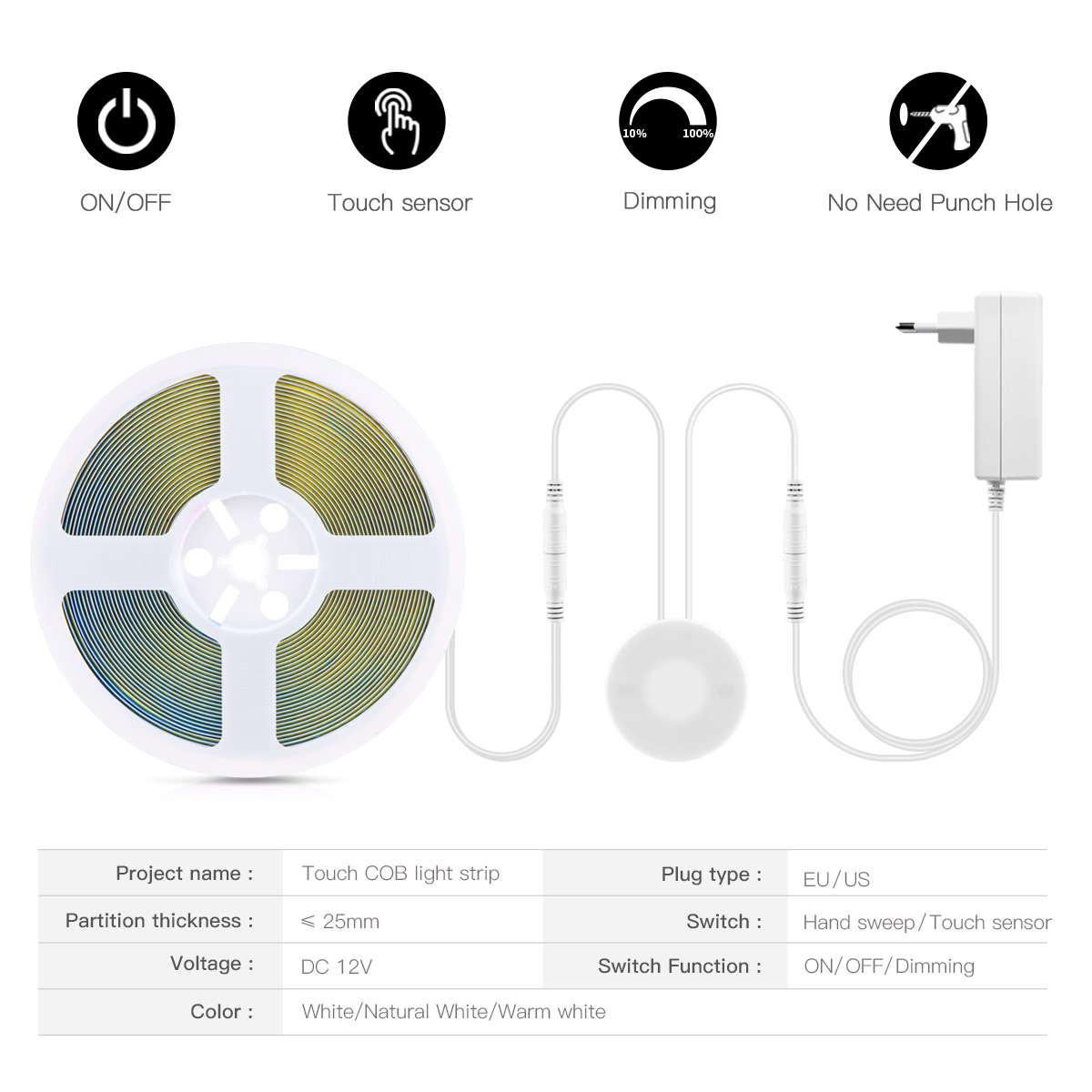 DC12V COB LED Light Strip With - Lighting Bolt Decor avis et prix