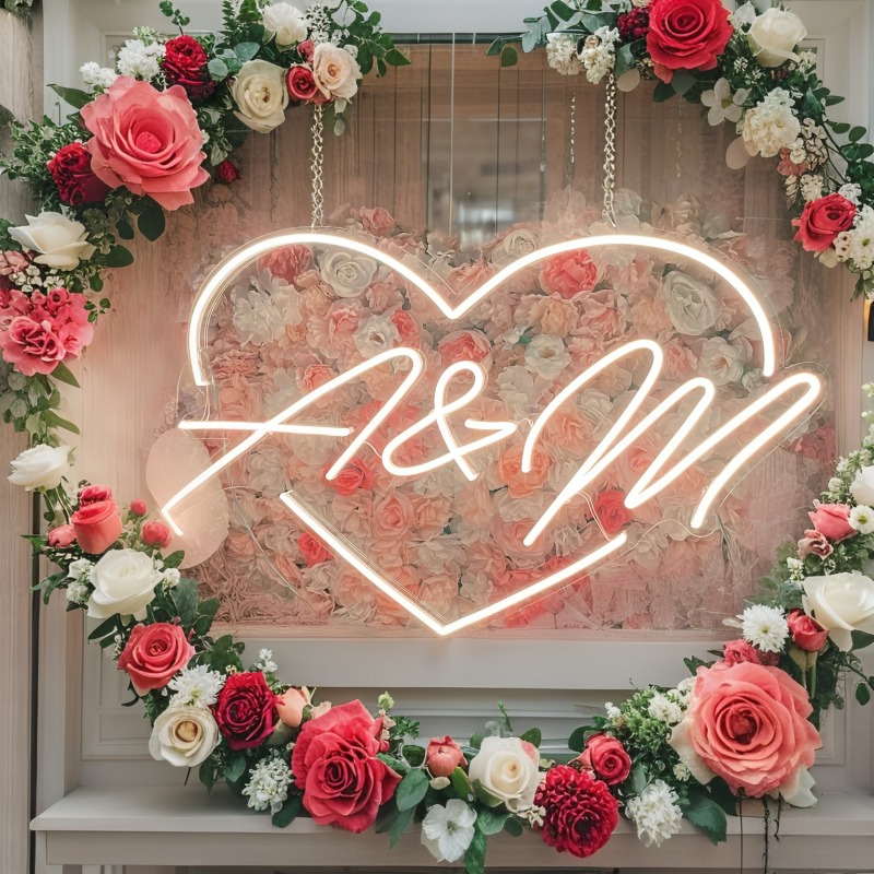 Custom Initials Heart LED Neon - Lighting Decor Items avis et prix
