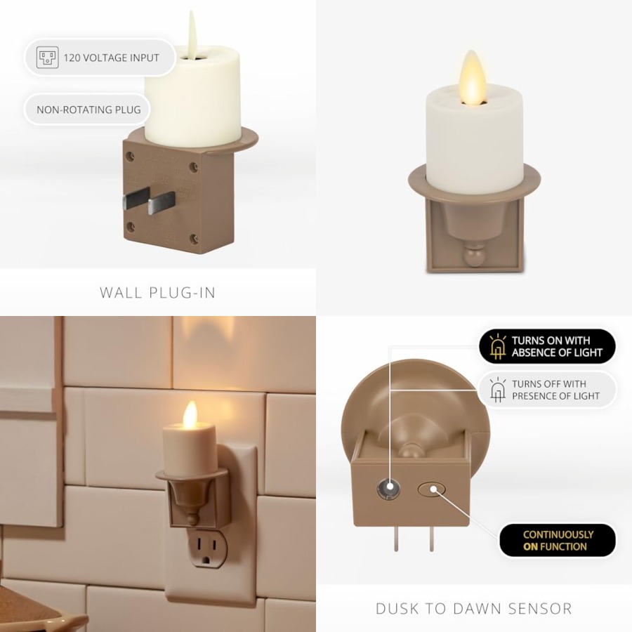 Flameless Candle Nightlight w/ - Decor Timeless Lighting avis et prix