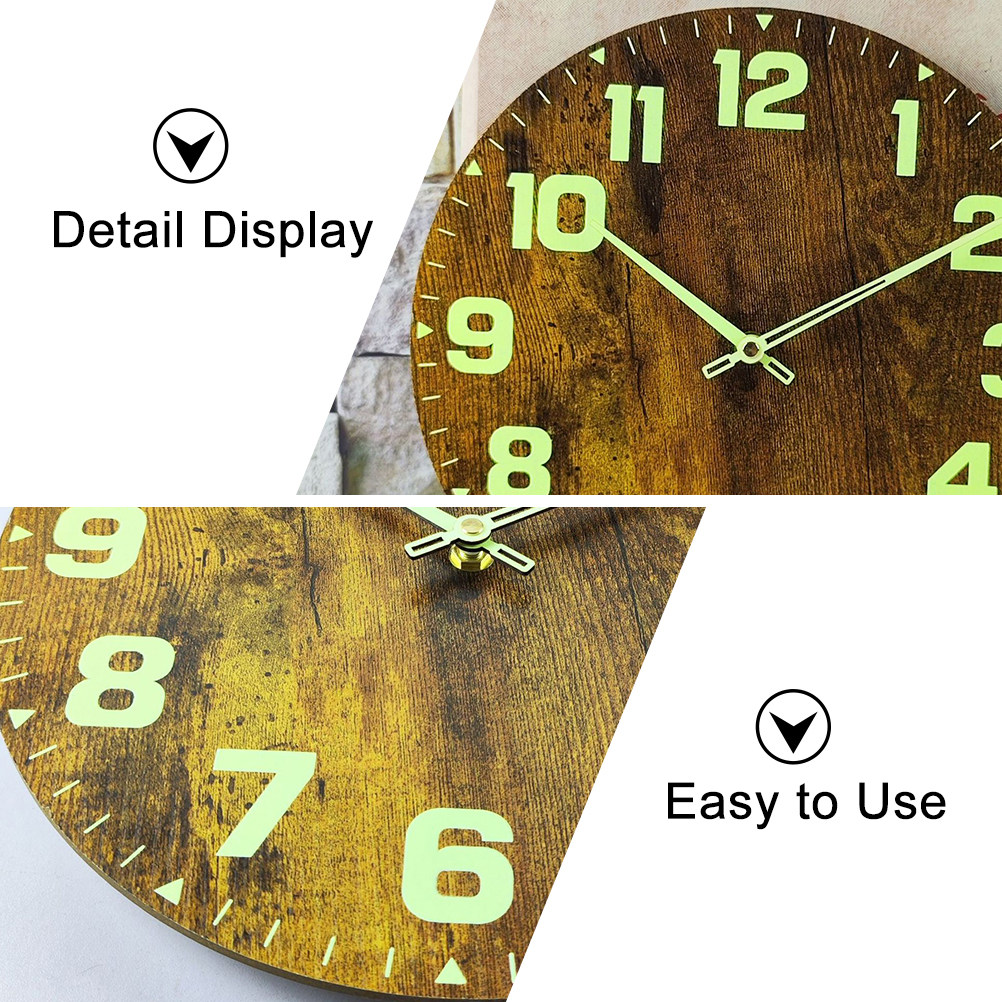 High Quality Wood Wall Clock S - Lighting Home Decor Wall Clocks avis et prix