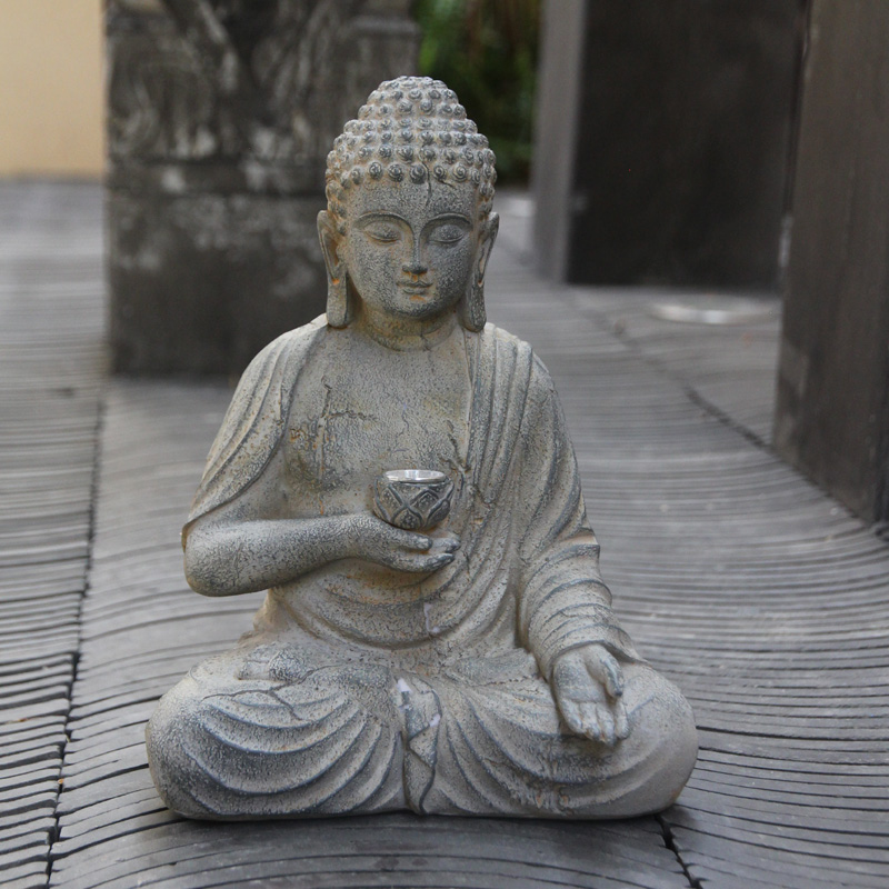Resin Solar Buddha Statue Scul - Japanese Lighting Decor avis et prix
