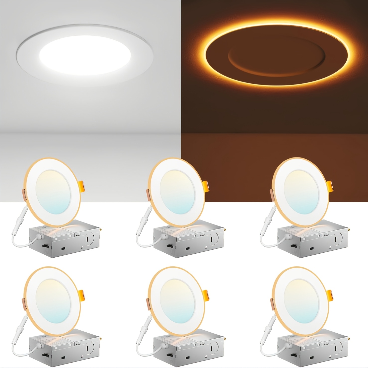 12/6 Pack 4/6 Inch 5CCT LED Re - Lighting Decor avis et prix
