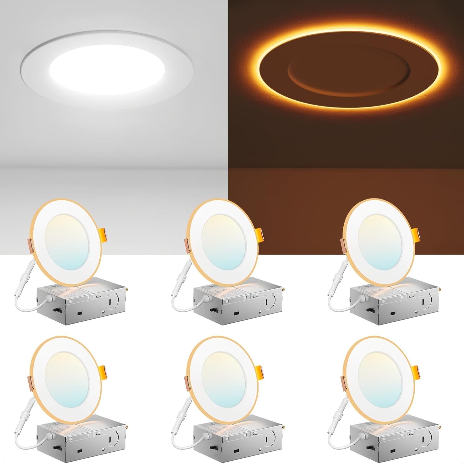 12/6 Pack 4/6 Inch 5CCT LED Re - Lighting Decor avis et prix
