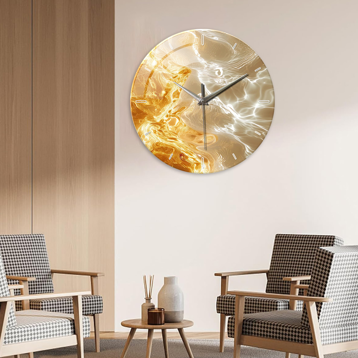 1pc glass wall clock, modern l - Lighting Home Decor Wall Clocks avis et prix