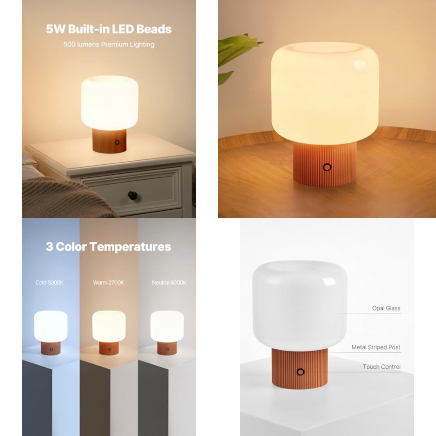 Halo Mushroom Lamp, 5W Cute Co - Mushroom Table Lamp avis et prix