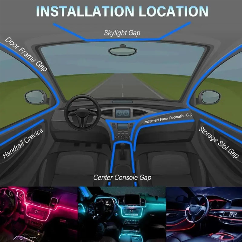 Car RGB Ambient LED Light Stri - Lighting Bolt Decor avis et prix