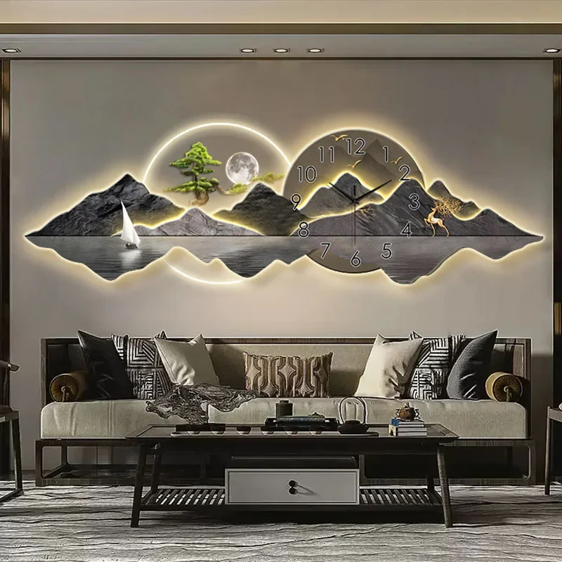 Modern Chinese Painting with C - Lighting Home Decor Wall Clocks avis et prix