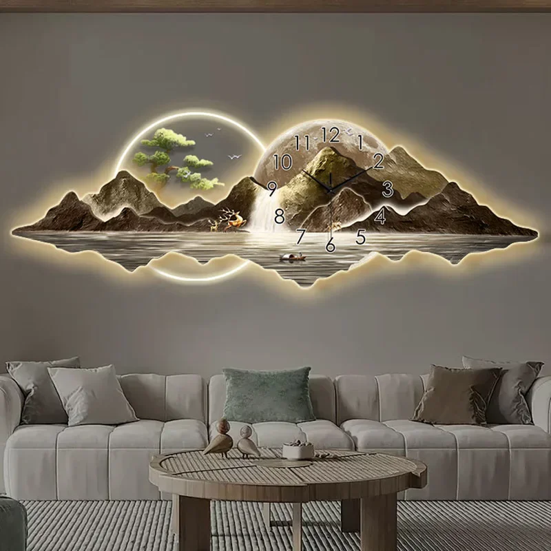 Modern Chinese Painting with C - Lighting Home Decor Wall Clocks avis et prix