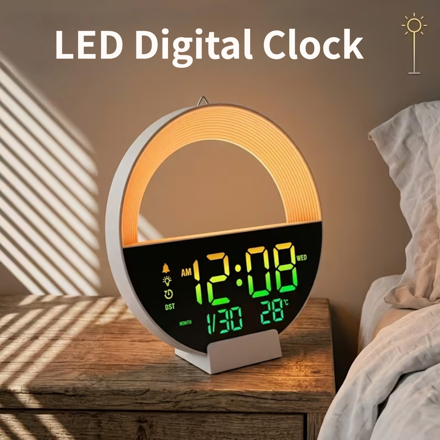 LED Digital Clock with Remote  - Lighting Home Decor Wall Clocks avis et prix