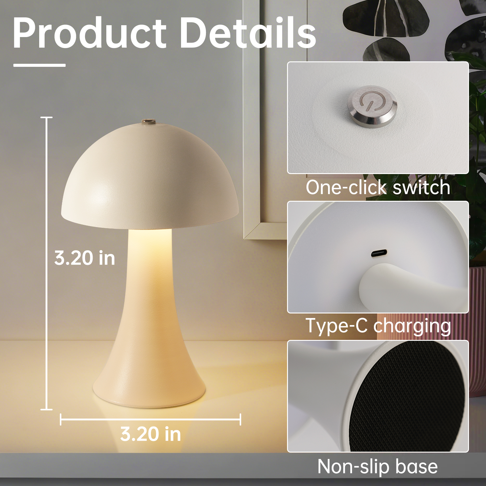 Rechargeable New LED Table Lam - Mushroom Table Lamp avis et prix