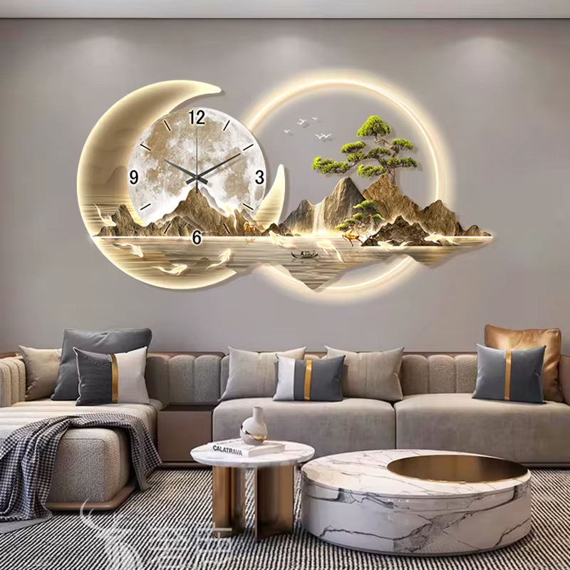 Fashion Luxury Clock Wall Chin - Lighting Home Decor Wall Clocks avis et prix