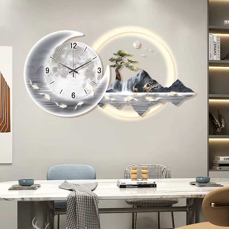 Fashion Luxury Clock Wall Chin - Lighting Home Decor Wall Clocks avis et prix