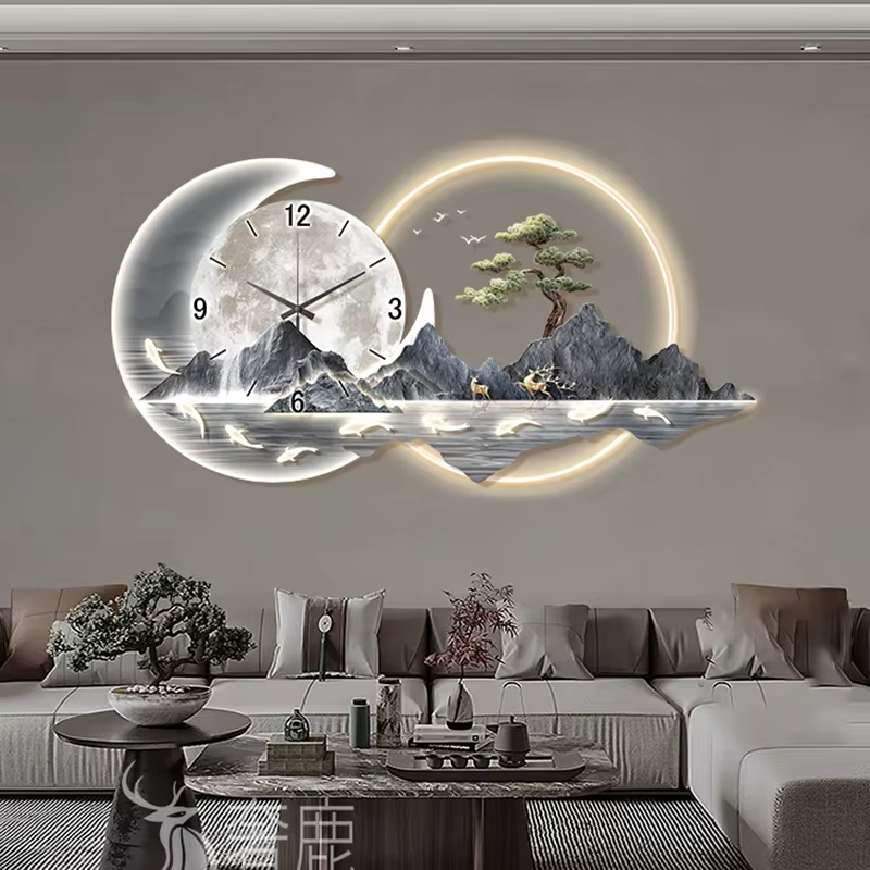 Fashion Luxury Clock Wall Chin - Lighting Home Decor Wall Clocks avis et prix