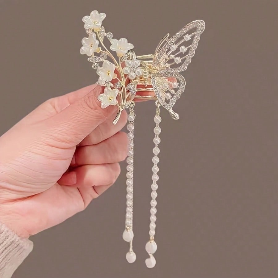 Elegant Rose Butterfly Hairpin - Japanese Lighting Decor avis et prix