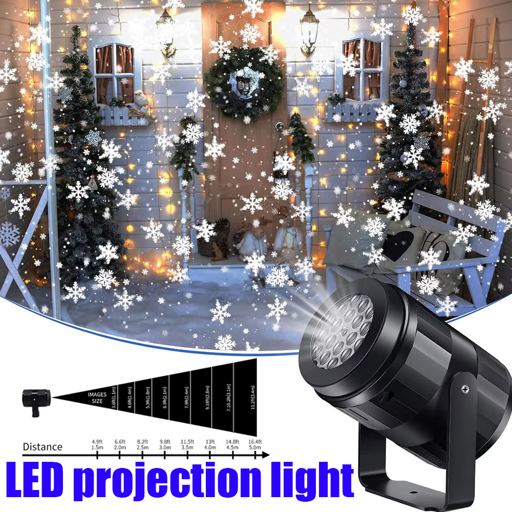 Rotating Christmas Snowflake P - Lighting Effect Home Decor avis et prix