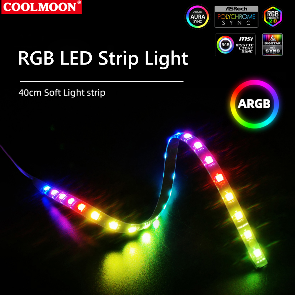 COOLMOON CM-LS40 5V ARGB PC Ca - Lighting Bolt Decor avis et prix