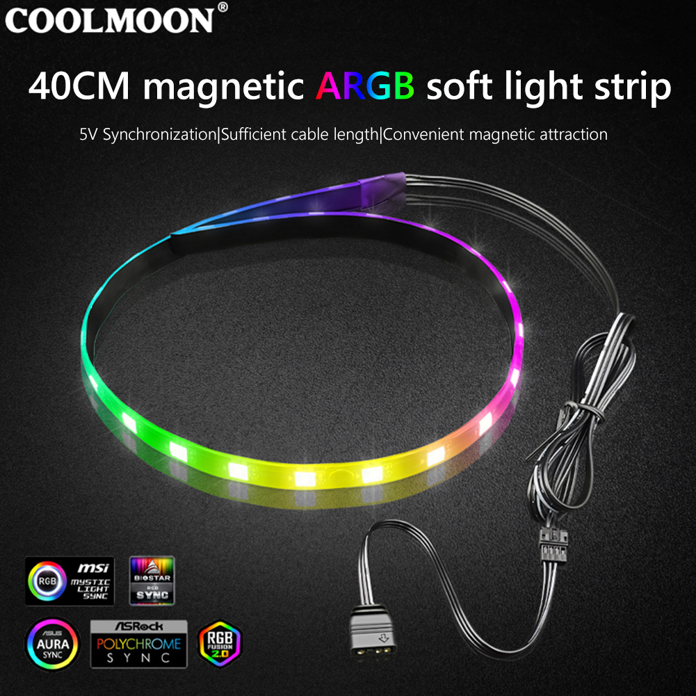 COOLMOON CM-LS40 5V ARGB PC Ca - Lighting Bolt Decor avis et prix