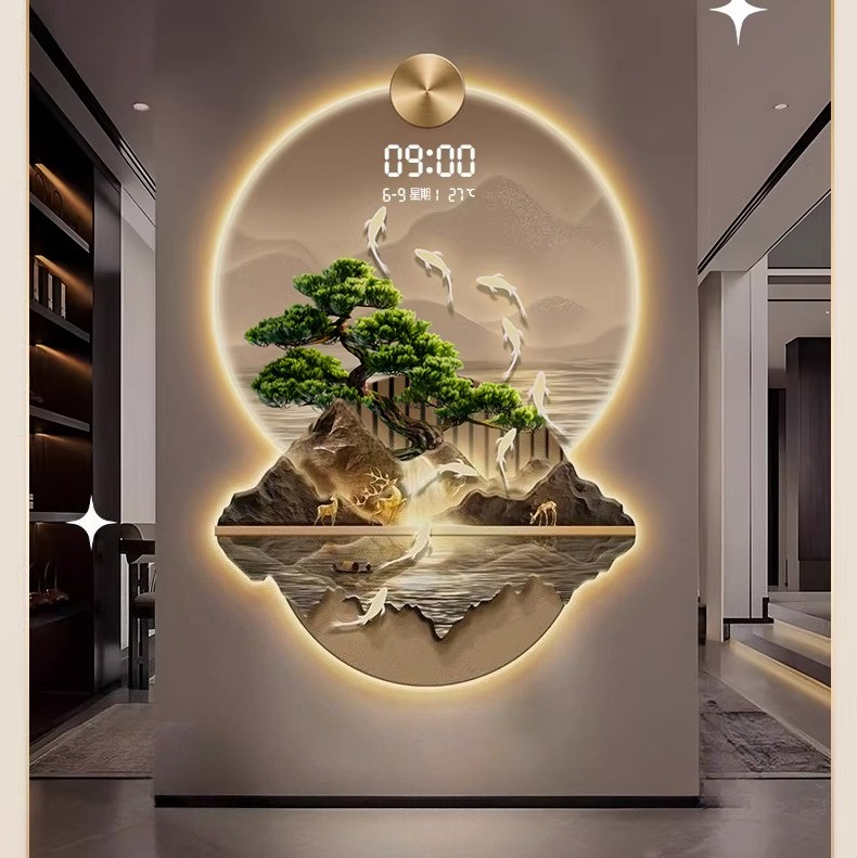 Modern Background Landscape Pa - Lighting Home Decor Wall Clocks avis et prix