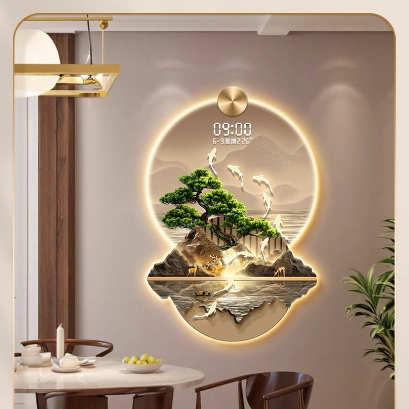 Modern Background Landscape Pa - Lighting Home Decor Wall Clocks avis et prix