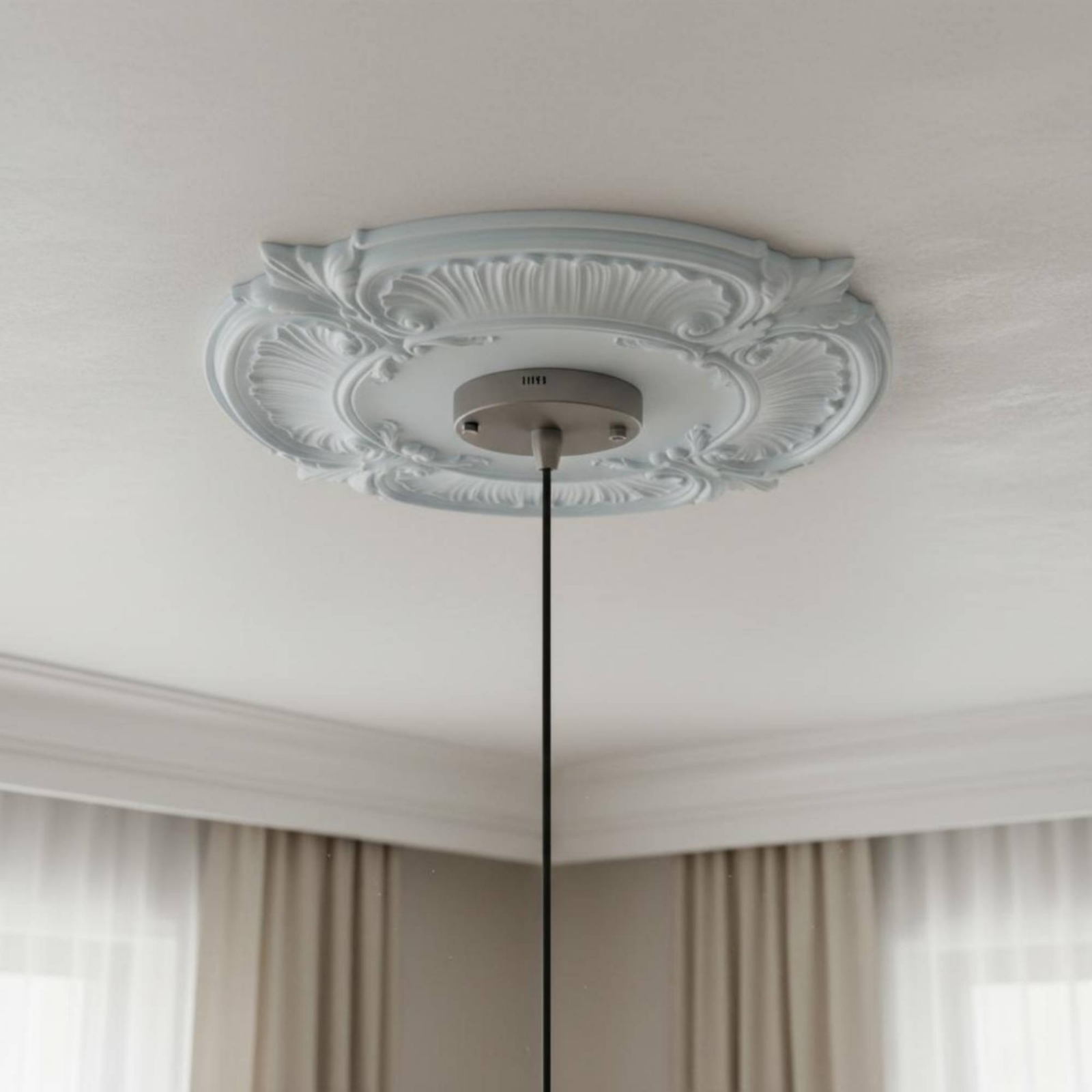 Round PU Ceiling Medallion Orn - Lighting Decor avis et prix