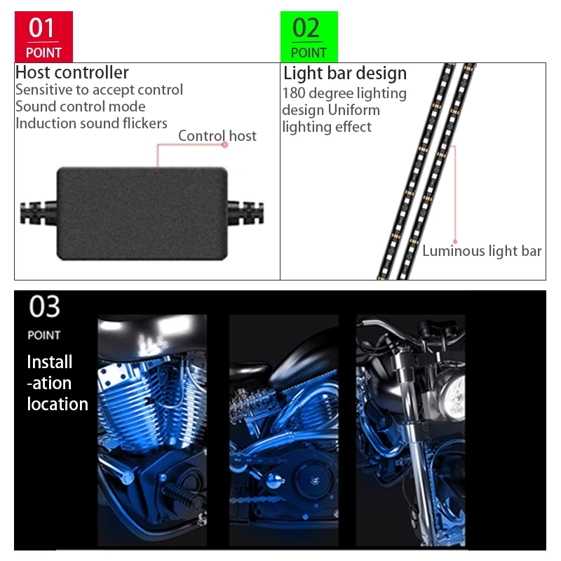LED Motorcycle Decorative Ambi - Lighting Bolt Decor avis et prix